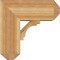 Ekena Millwork Merced Craftsman Rough Sawn Bracket w/ Offset Brace, Western Red Cedar, 8"W x 18"D x 18"H BKT0806X18X18MRC04RWR - alternate 3